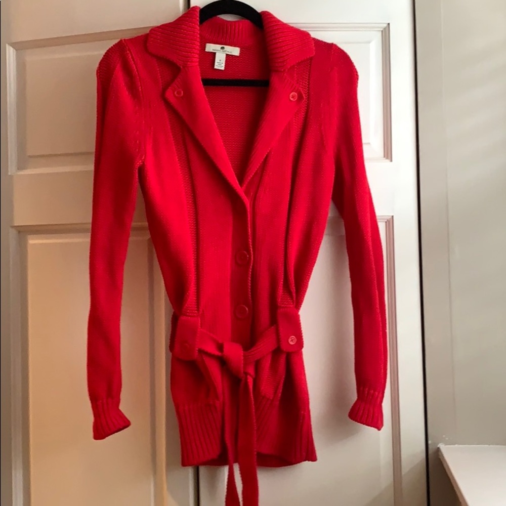 Banana Republic bright red knit sweater